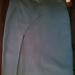 Hunter Green Skirt with slit Sz L